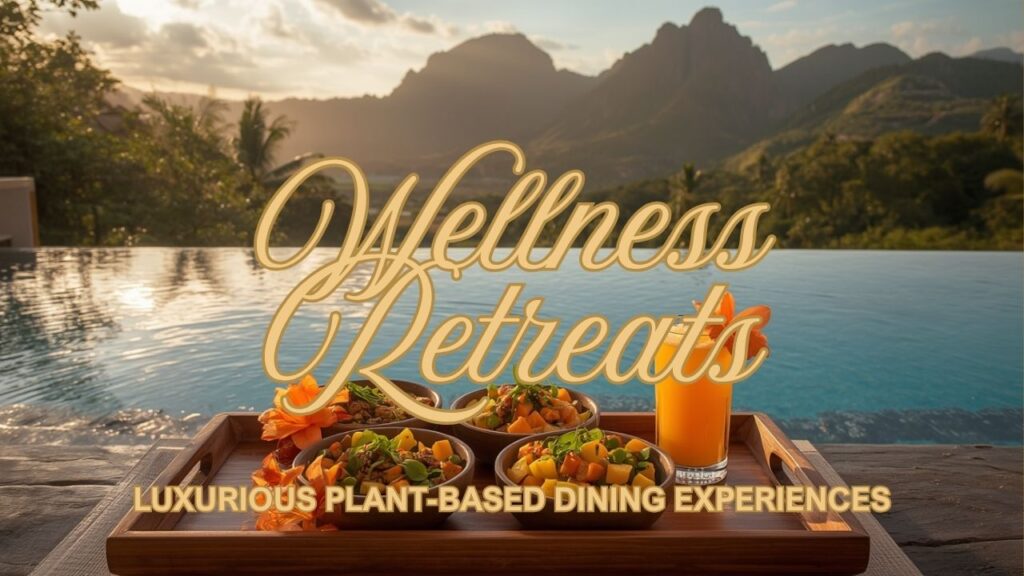 luxury vegetarian wellness retreats - serene resort setting with plant-based dining