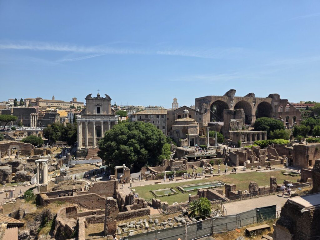Rome 3 day itinerary - Roman Forum ruins seen from the Capitoline Hill
