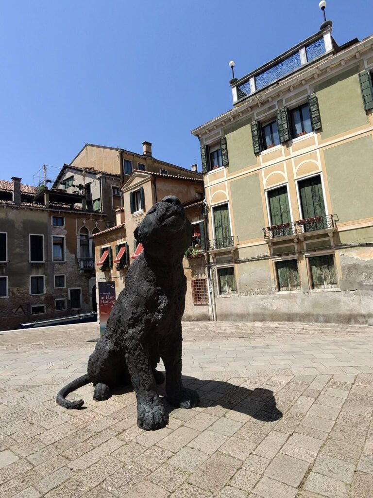 Venice 3 day itinerary - bronze lion sculpture on Campo Santa Maria Formosa