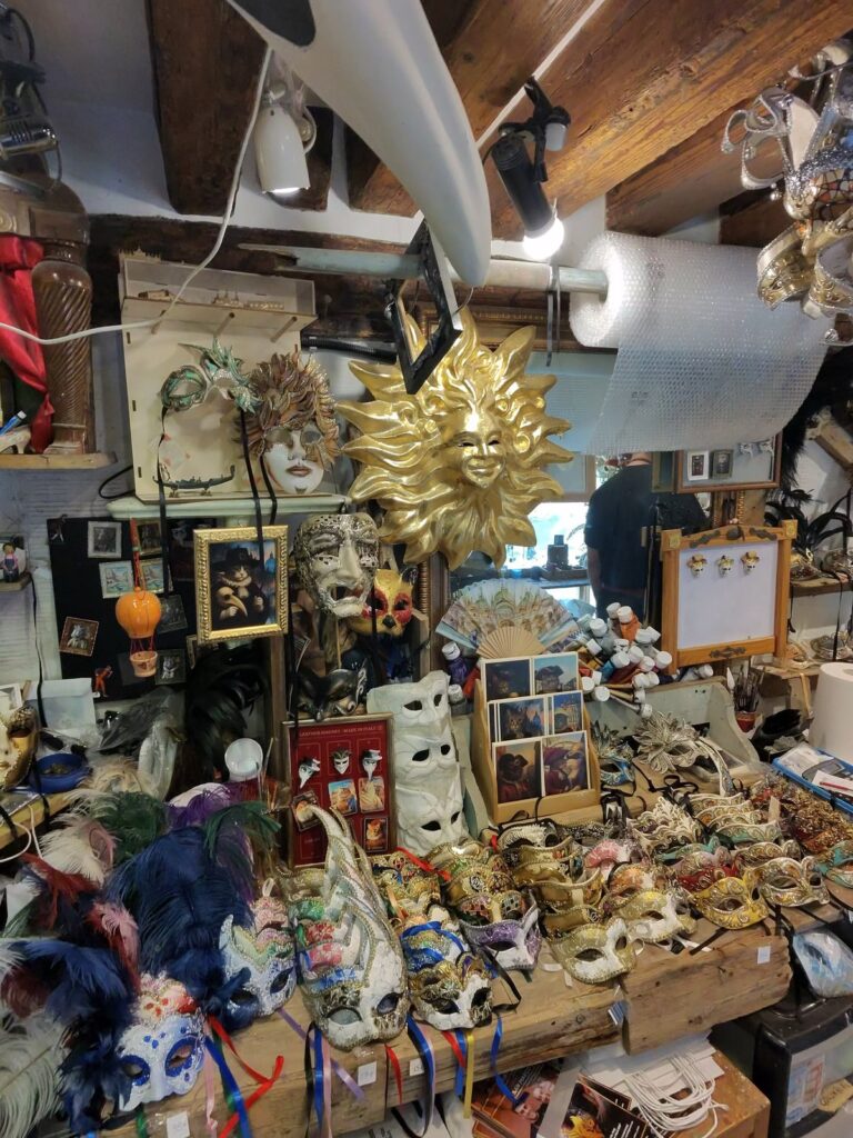 Venice 3 day itinerary - artisan mask workshop with painted Carnival masks