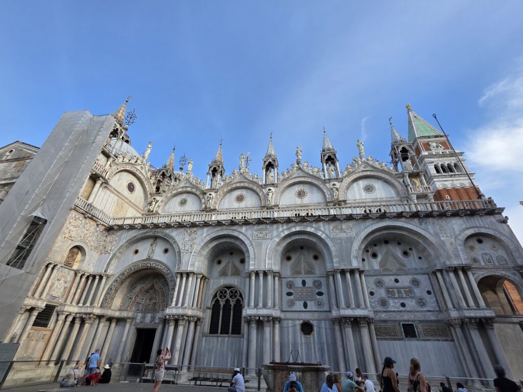Venice 3 day itinerary - facade of St. Mark's Basilica in the afternoon